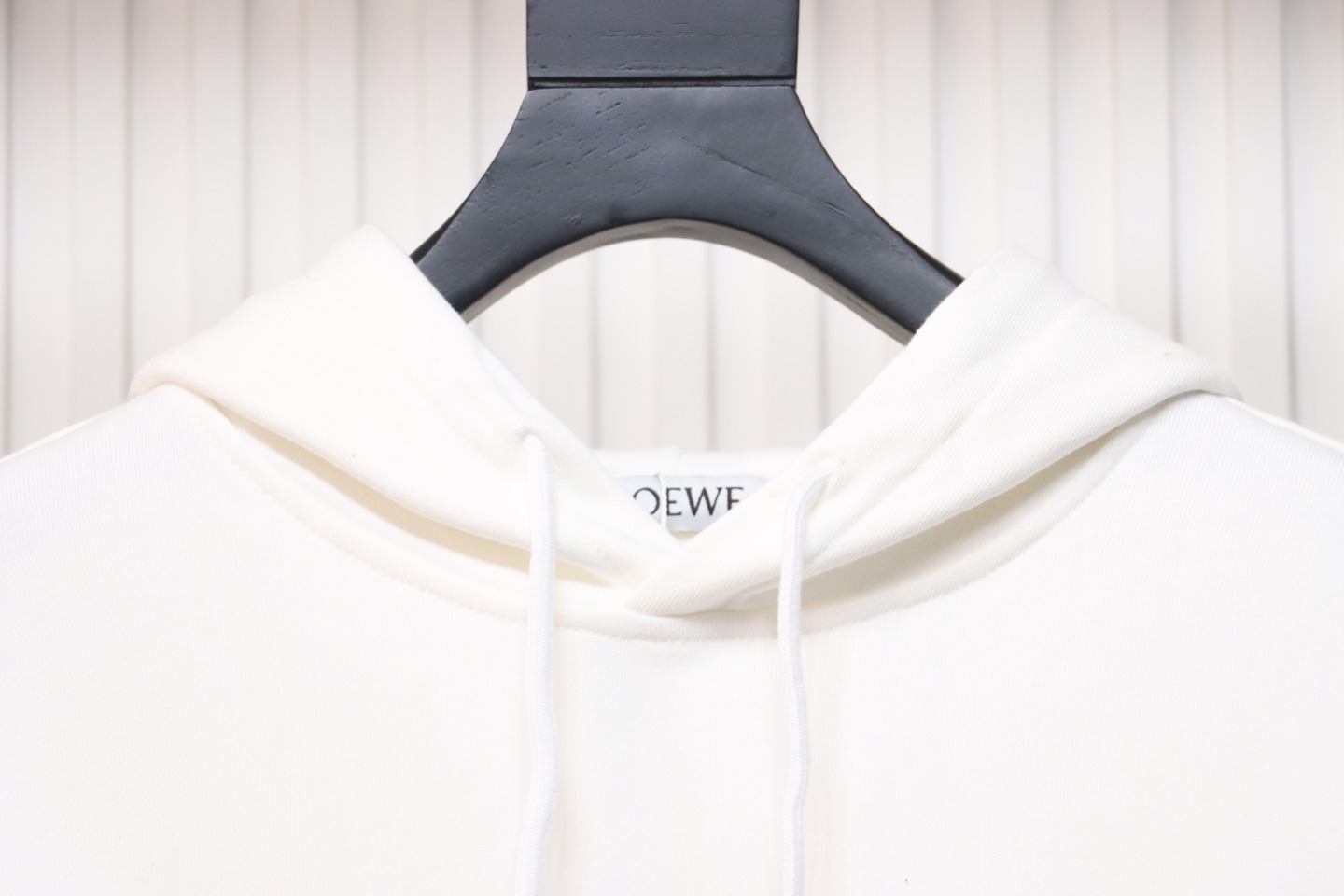 Loewe 24SS Large Letter Print Hooded Hoodie White