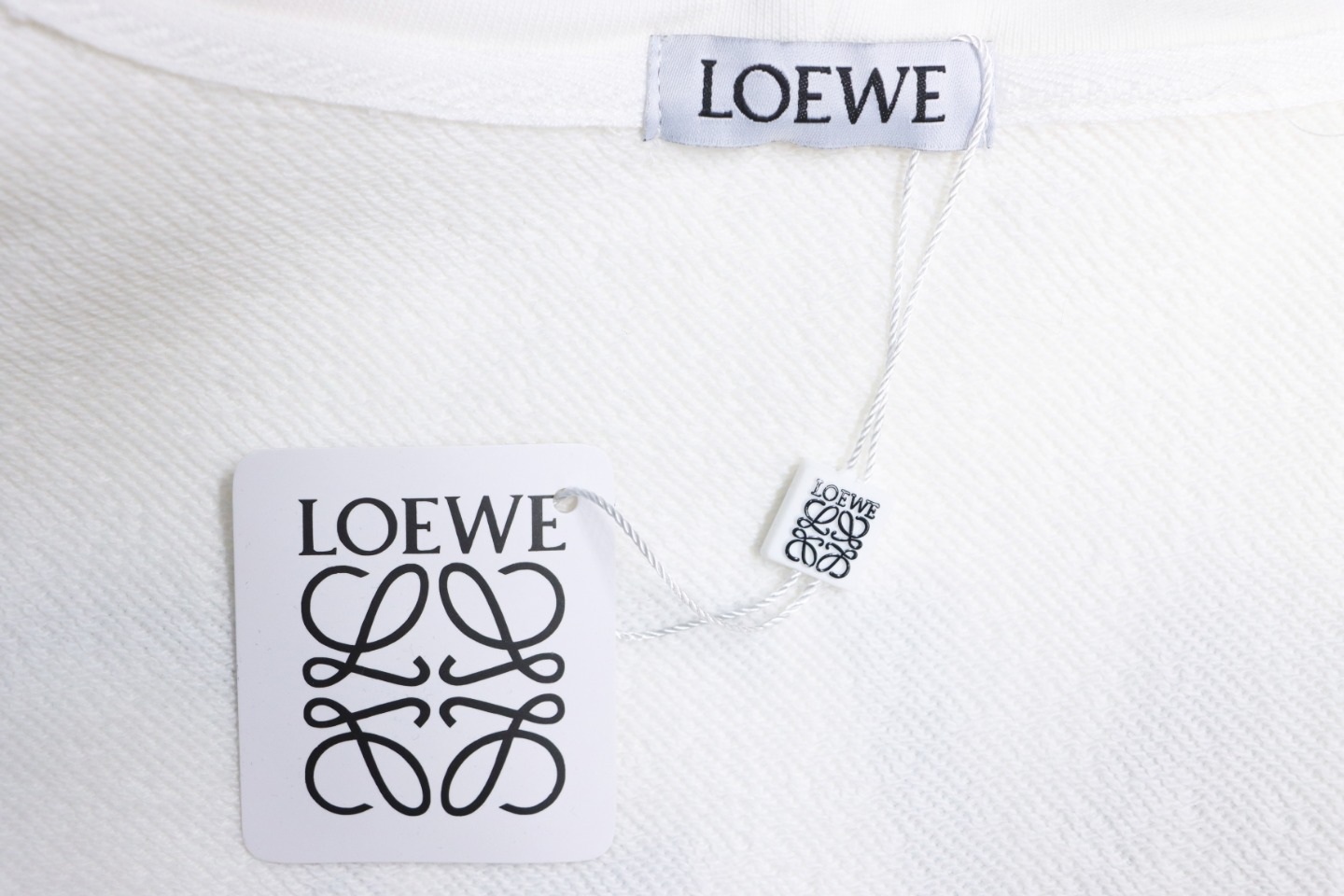 Loewe 24SS Large Letter Print Hooded Hoodie White