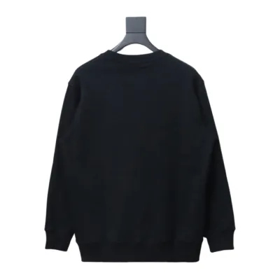 Loewe 24SS Twill Logo Crew Neck Hoodie Black 02