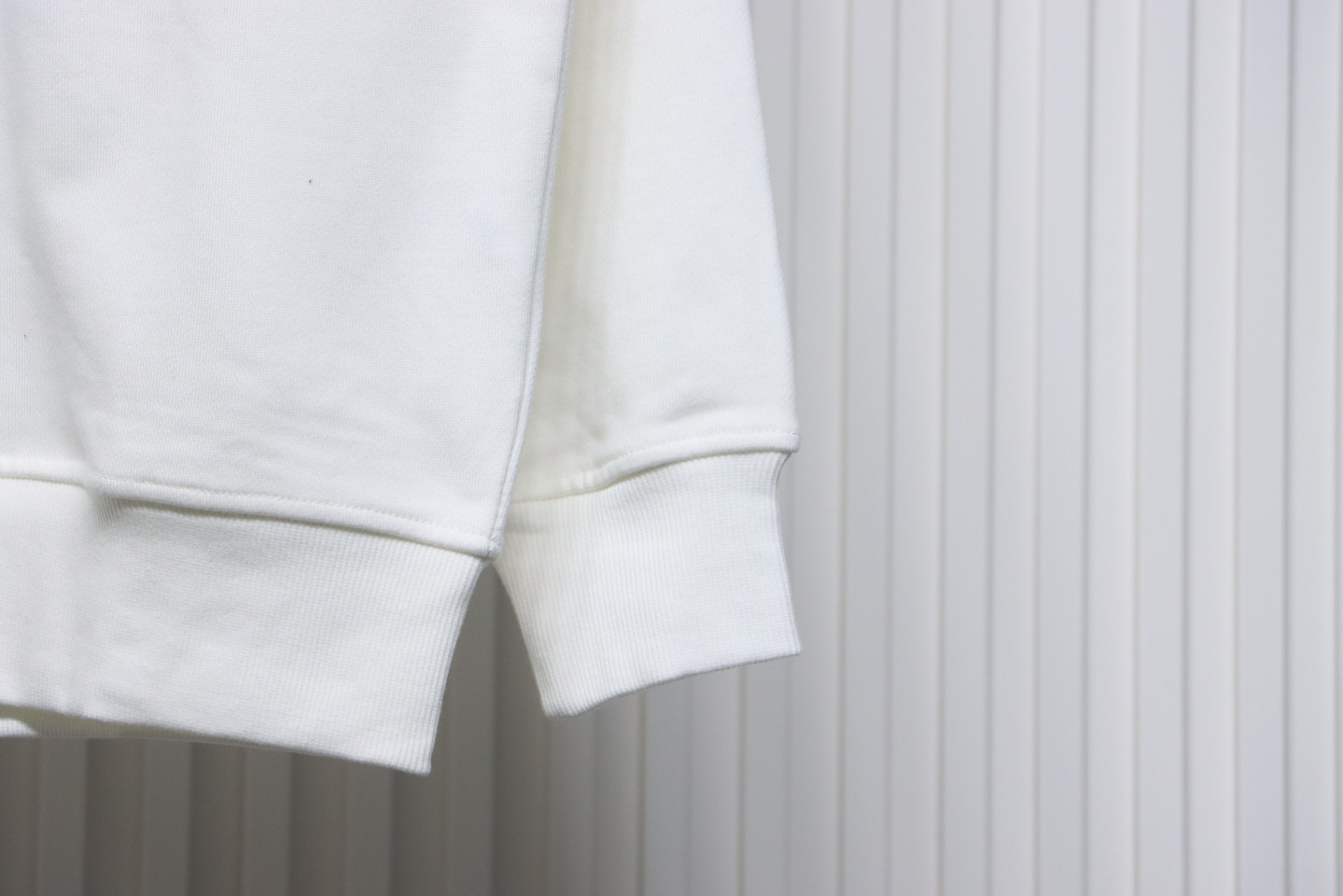 Loewe 24SS Twill Logo Crew Neck Hoodie White