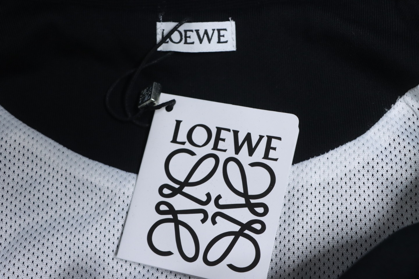 Loewe Arm Patchwork Chest Logo Zip-Up Jacket Black