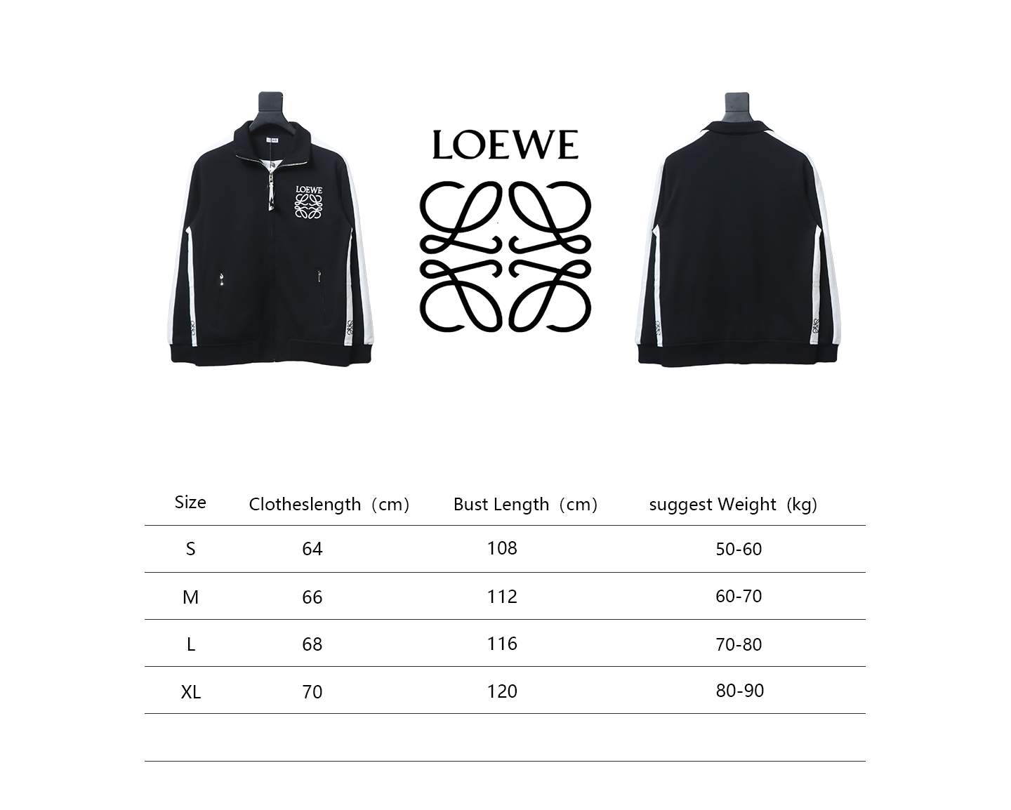Loewe Arm Patchwork Chest Logo Zip-Up Jacket Black