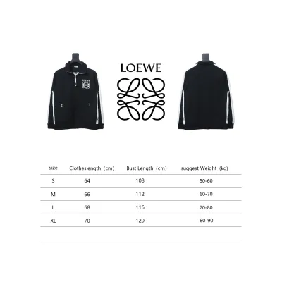 Loewe Arm Patchwork Chest Logo Zip-Up Jacket Black 02
