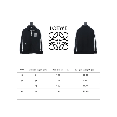 Loewe Arm Patchwork Chest Logo Zip-Up Jacket Black 02