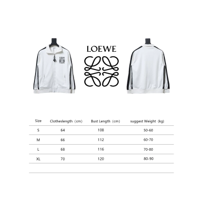 Loewe Arm Patchwork Chest Logo Zip-Up Jacket White 02