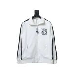 Loewe Arm Patchwork Chest Logo Zip-Up Jacket White