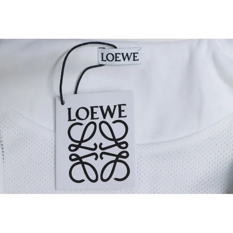 Loewe Arm Patchwork Chest Logo Zip-Up Jacket White