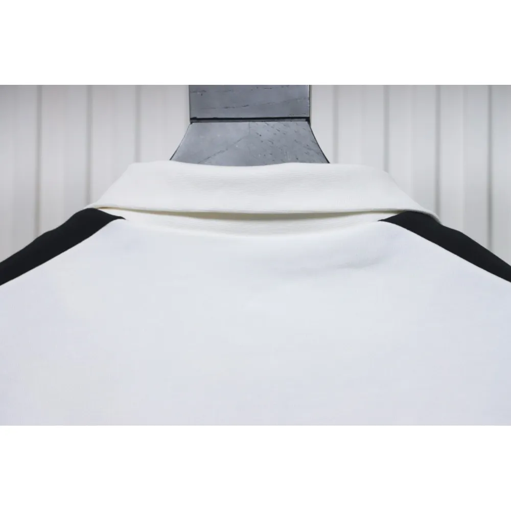 Loewe Arm Patchwork Chest Logo Zip-Up Jacket White