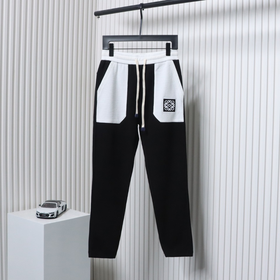 Loewe Big Pocket Totoro Colorblock Embroidered Waffle Trousers