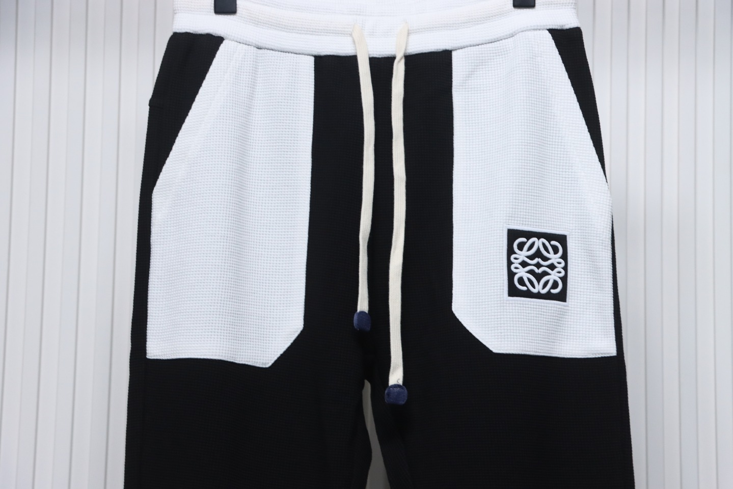 Loewe Big Pocket Totoro Colorblock Embroidered Waffle Trousers