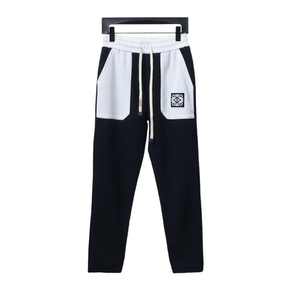 Loewe Big Pocket Totoro Colorblock Embroidered Waffle Trousers