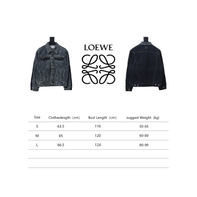 Loewe Colorblock Single-Breasted Embossed Denim Jacket 02