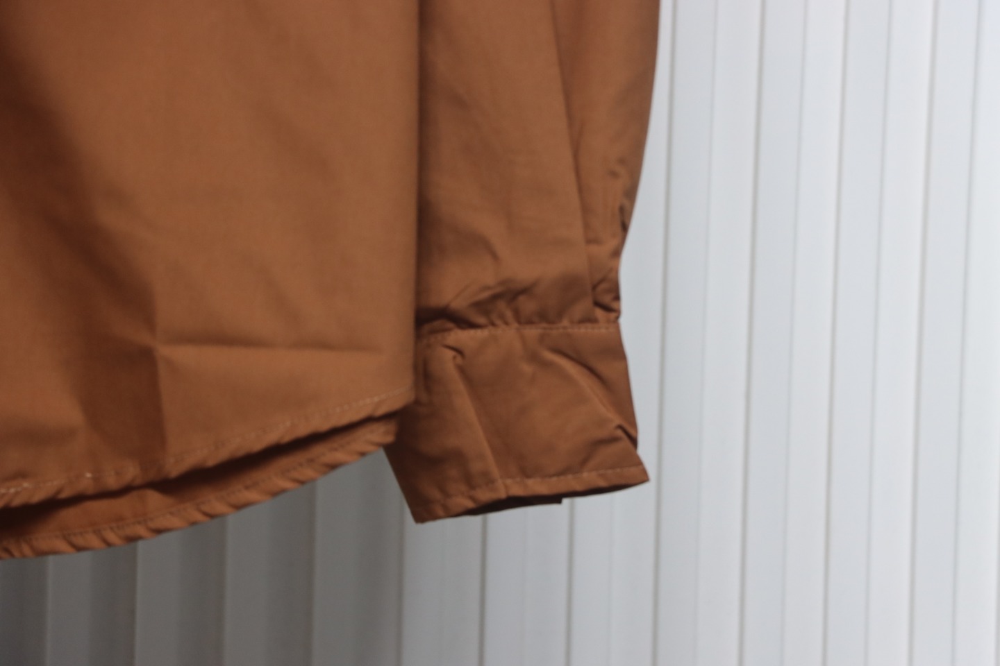 Loewe Double Sleeve Embroidered Logo Leather Shirt Brown