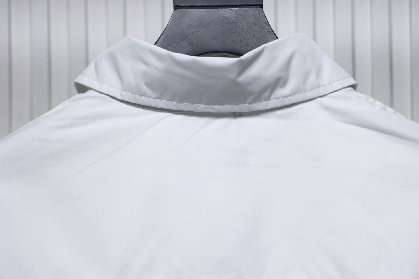 Loewe Double Sleeve Embroidered Logo Leather Shirt White