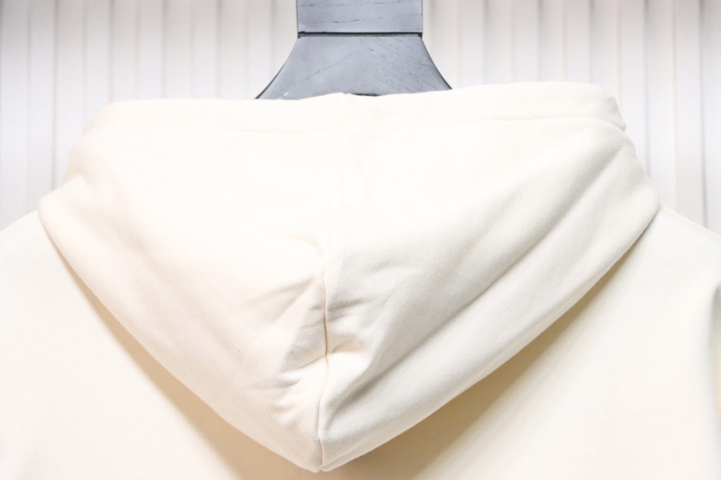 Loewe Embossed Logo Leather Pocket Hooded Hoodie Beige