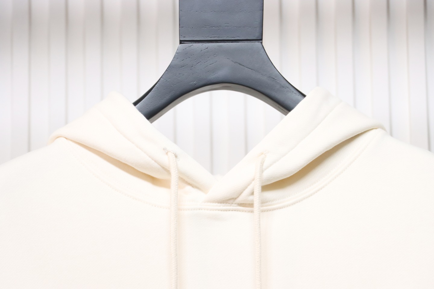 Loewe Embossed Logo Leather Pocket Hooded Hoodie Beige