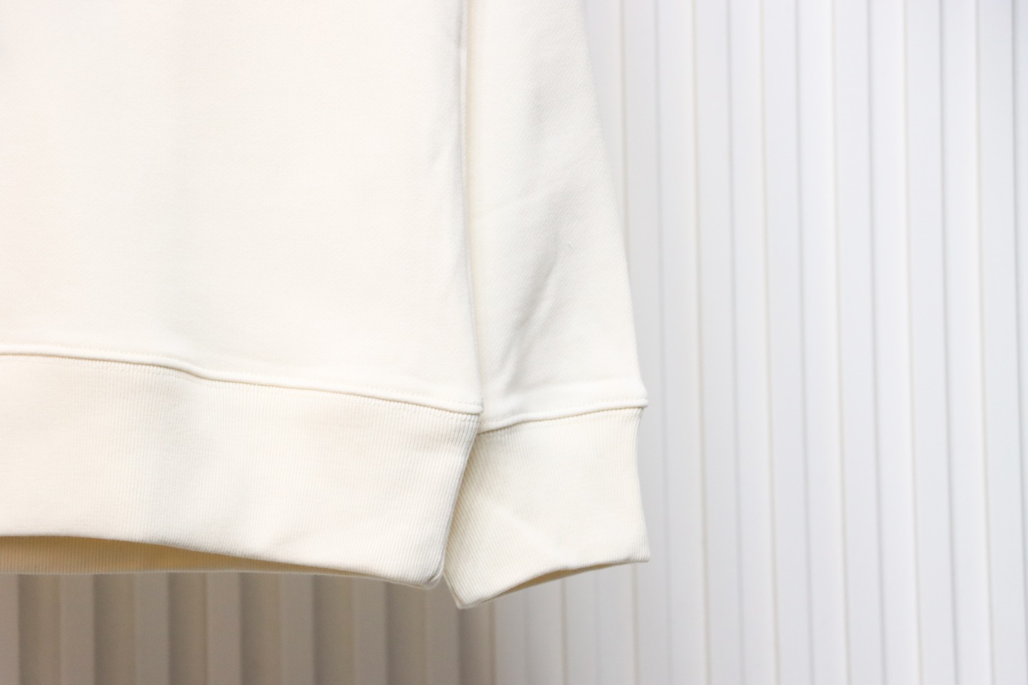 Loewe Embossed Logo Leather Pocket Hooded Hoodie Beige