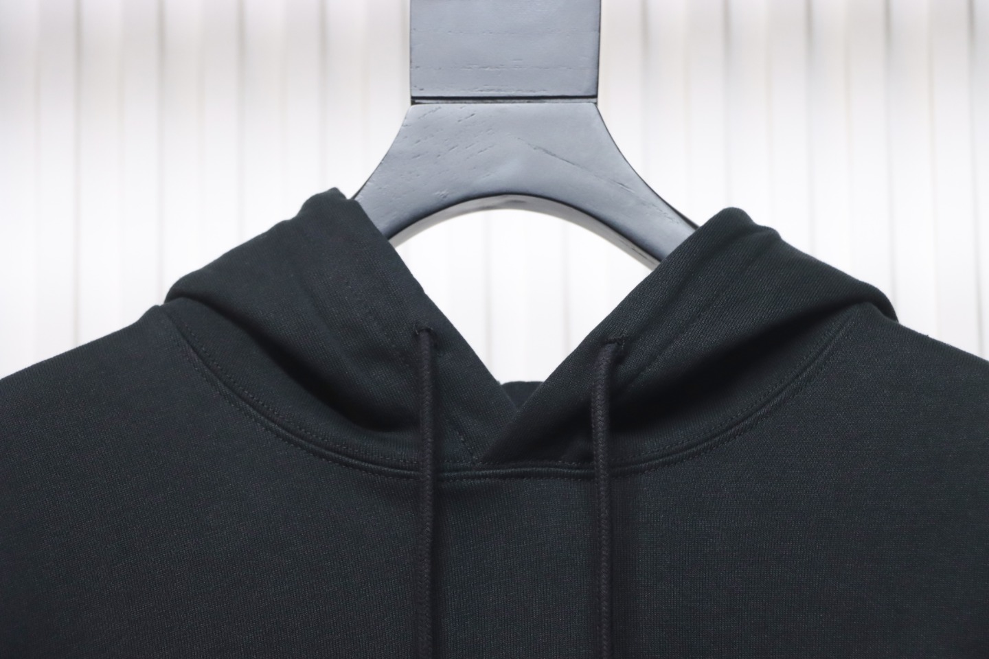 Loewe Embossed Logo Leather Pocket Hooded Hoodie Black