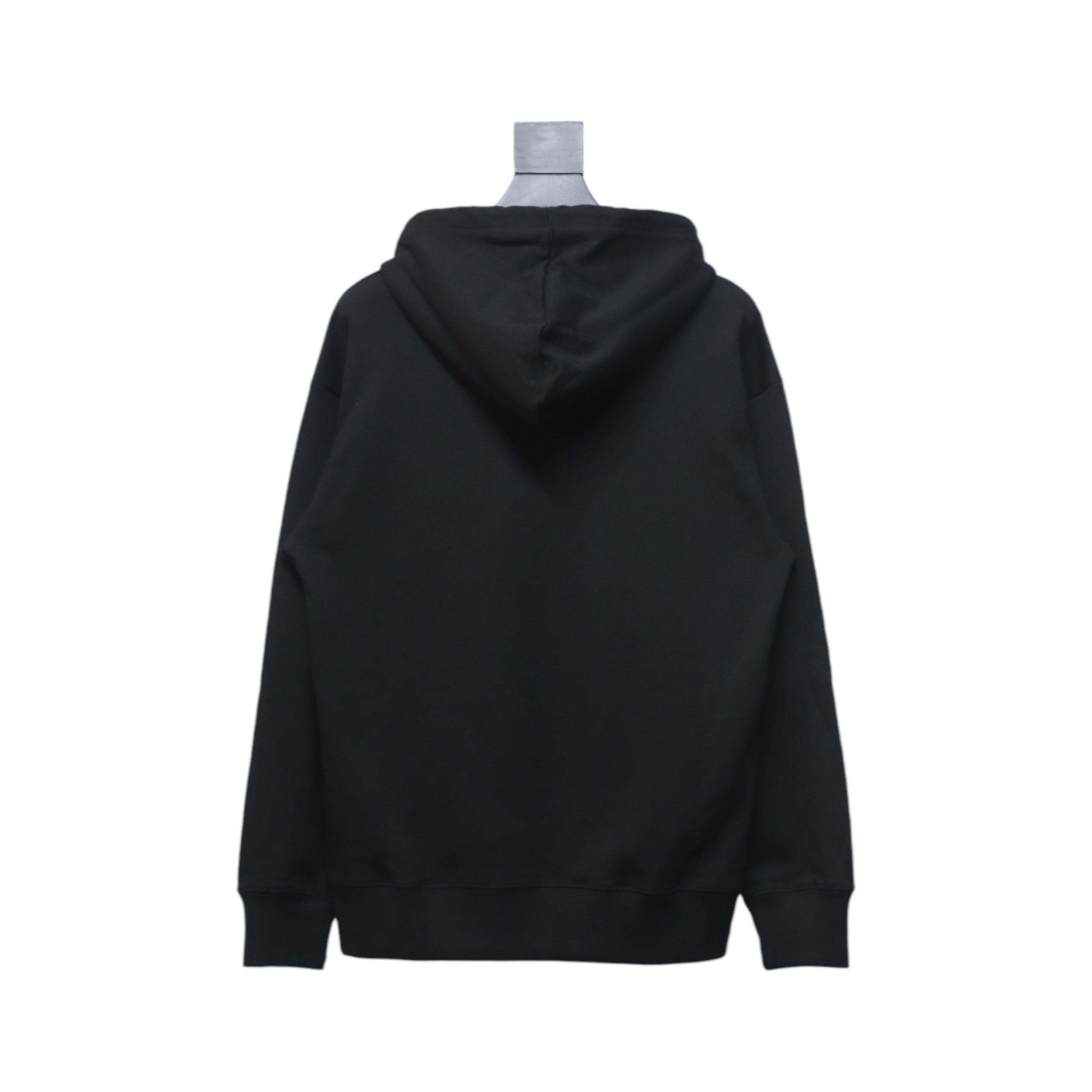 Loewe Embossed Logo Leather Pocket Hooded Hoodie Black