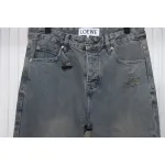 Loewe Glitch Style Embroidered LOGO Jeans Black