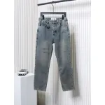 Loewe Glitch Style Embroidered LOGO Jeans Black
