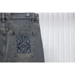Loewe Glitch Style Embroidered LOGO Jeans Black