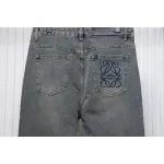 Loewe Glitch Style Embroidered LOGO Jeans Black