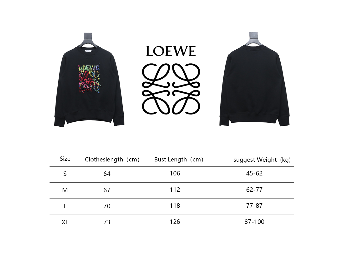 Loewe Hand-Cranked Tassel Embroidered Crew Neck Hoodie
