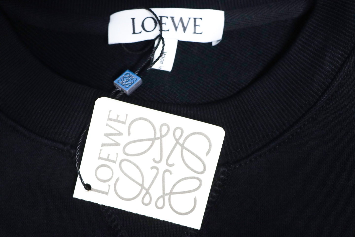 Loewe Hand-Cranked Tassel Embroidered Crew Neck Hoodie