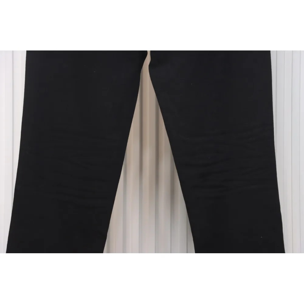 Loewe Jeans With Flame Embroidery And Logo On The Back Black