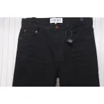 Loewe Jeans With Flame Embroidery And Logo On The Back Black