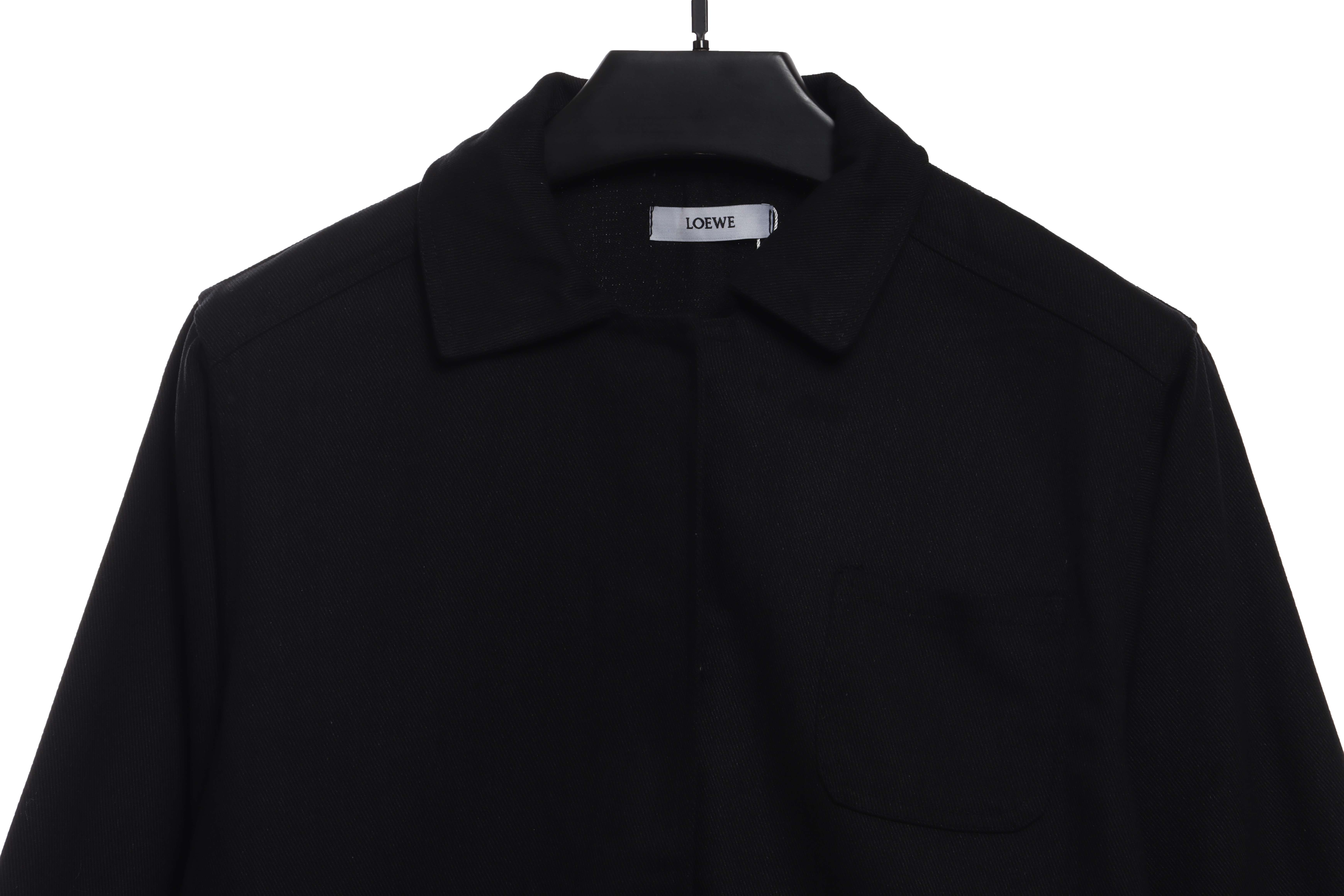 Loewe Leather Pocket Long Sleeve Shirt