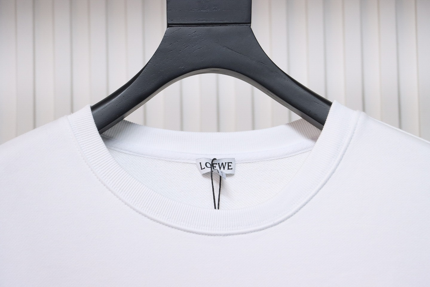 Loewe Neon Embroidery Fluorescent Pink Crew Neck Hoodie White