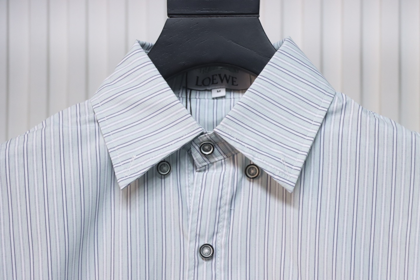 Loewe Pocket Guinea Fowl Embroidered Logo Lapel Shirt