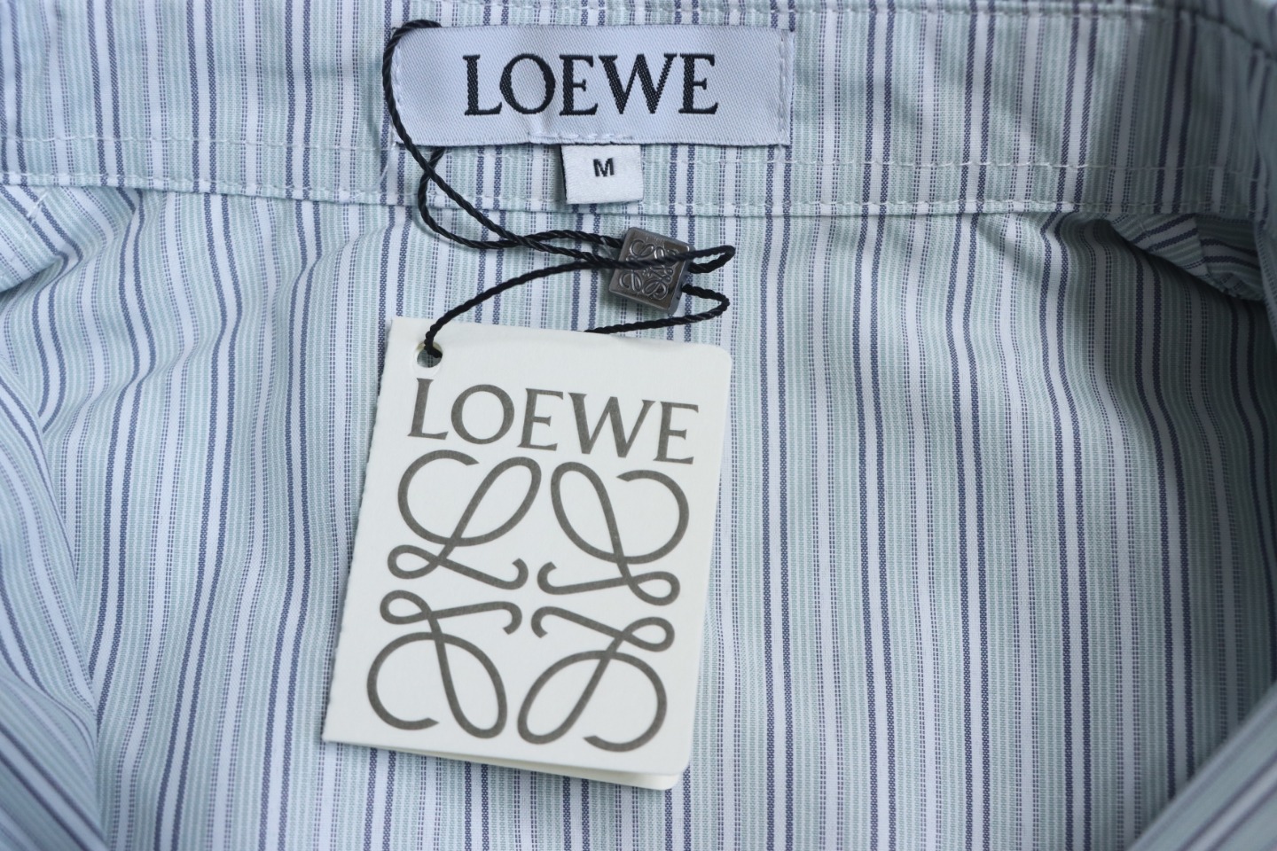 Loewe Pocket Guinea Fowl Embroidered Logo Lapel Shirt