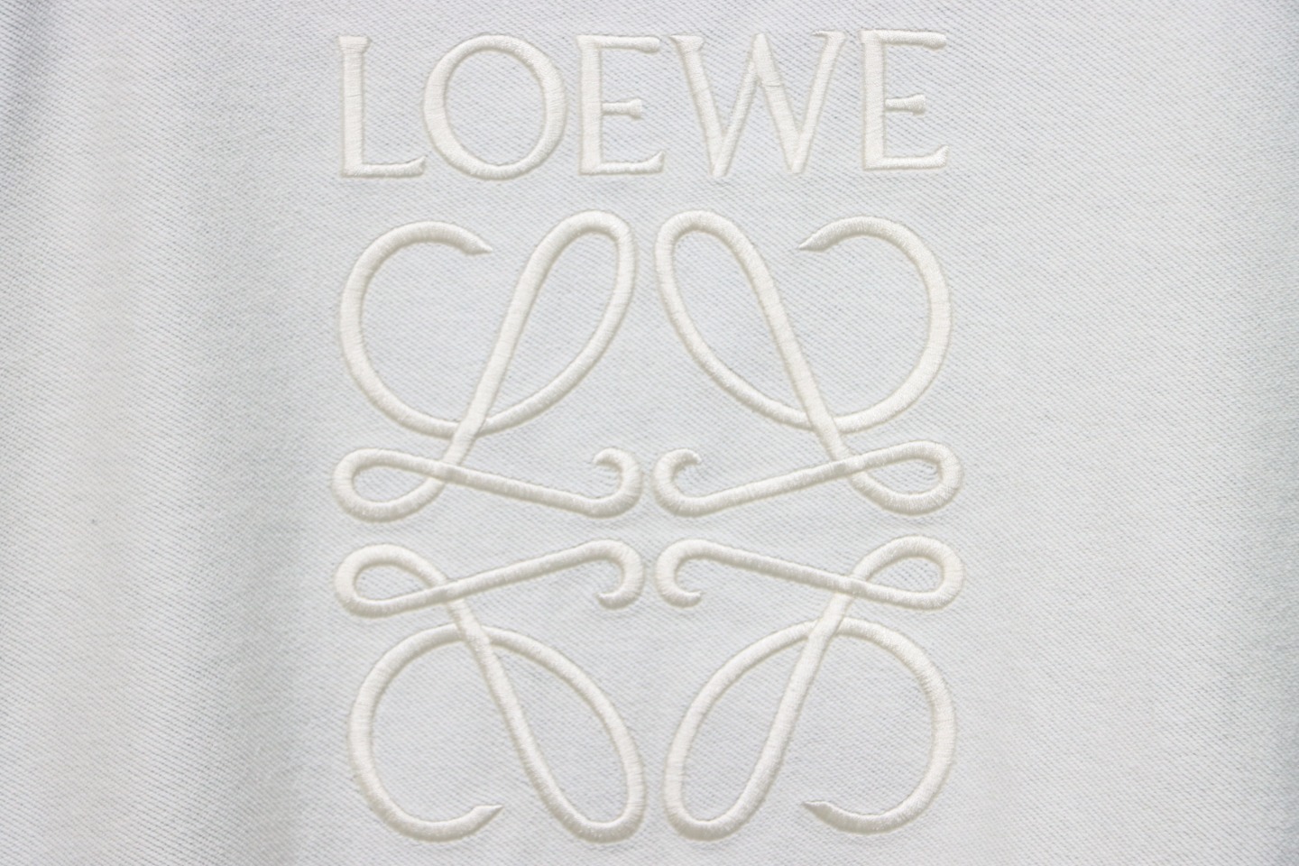Loewe Reverse Colorblock Embroidery Crewneck Hoodie