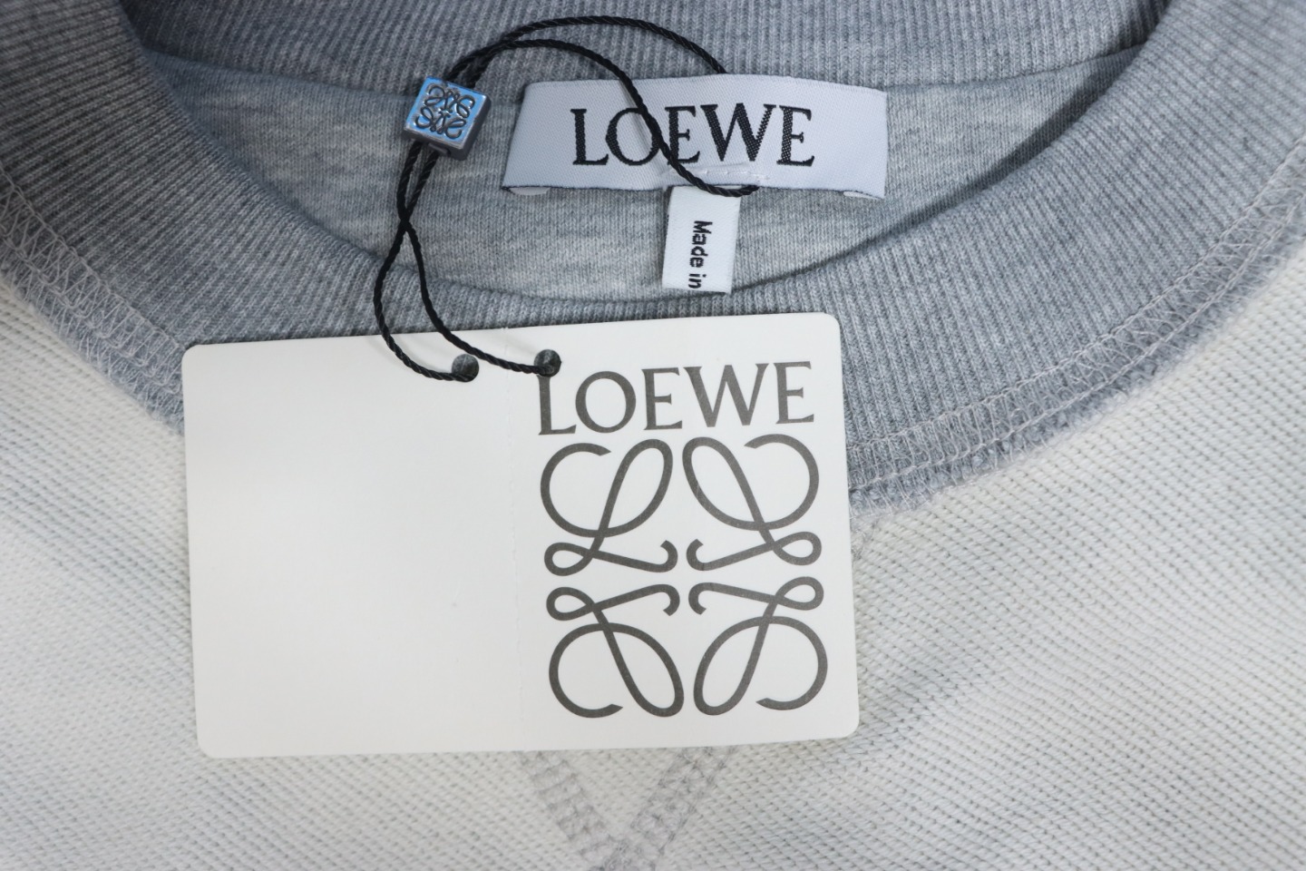 Loewe Reverse Colorblock Embroidery Crewneck Hoodie