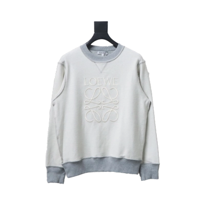 Loewe Reverse Colorblock Embroidery Crewneck Hoodie 01