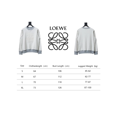 Loewe Reverse Colorblock Embroidery Crewneck Hoodie 02