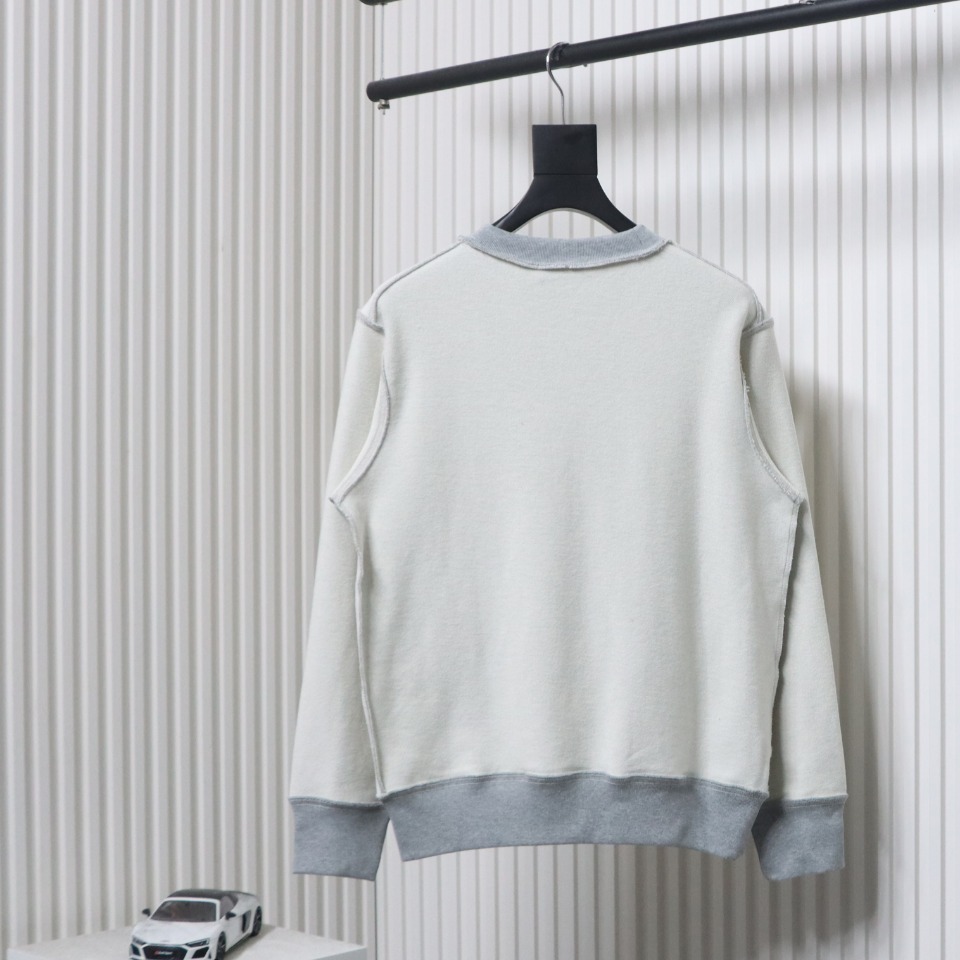 Loewe Reverse Colorblock Embroidery Crewneck Hoodie
