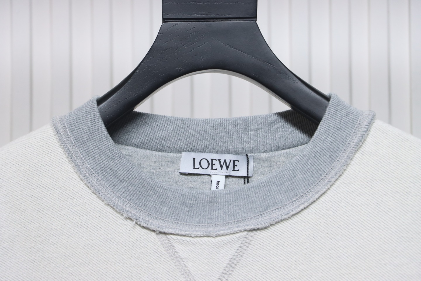 Loewe Reverse Colorblock Embroidery Crewneck Hoodie