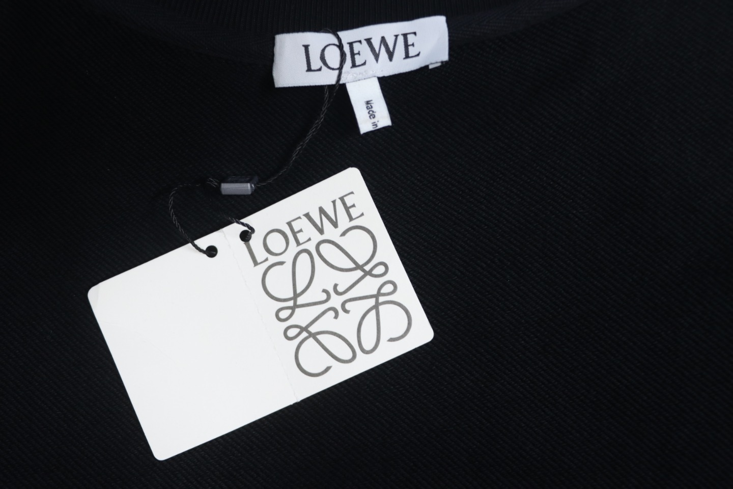 Loewe Web Embroidery Crew Neck Hoodie