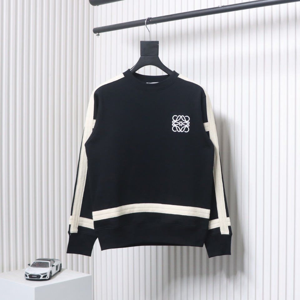 Loewe Web Embroidery Crew Neck Hoodie