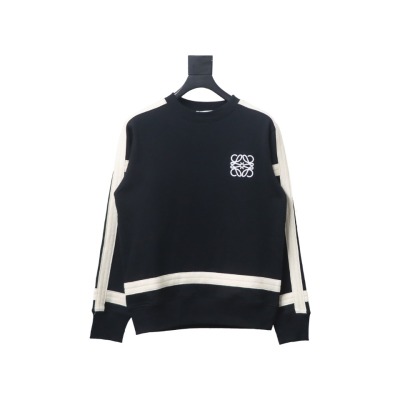 Loewe Web Embroidery Crew Neck Hoodie 01