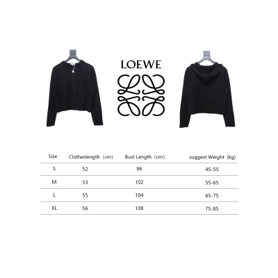 Loewe Wool Embossed Back Zip-Up Sweater Jacket Black 02