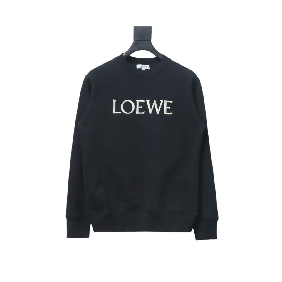 Loewe Woven Lettering Embroidery Crewneck Hoodie