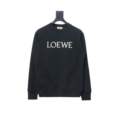 Loewe Woven Lettering Embroidery Crewneck Hoodie 01