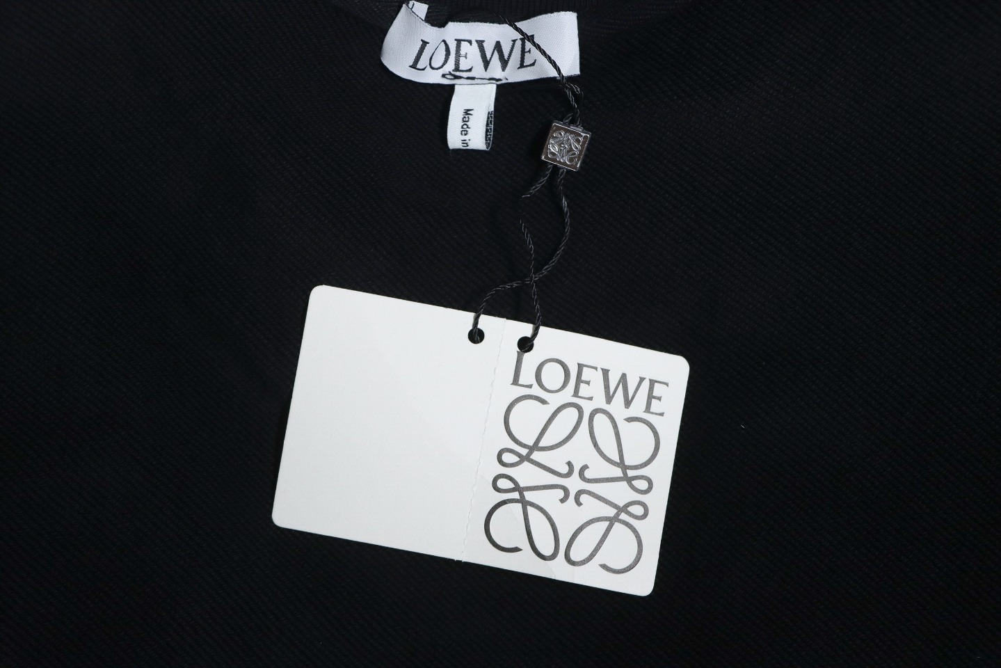 Loewe Woven Lettering Embroidery Crewneck Hoodie