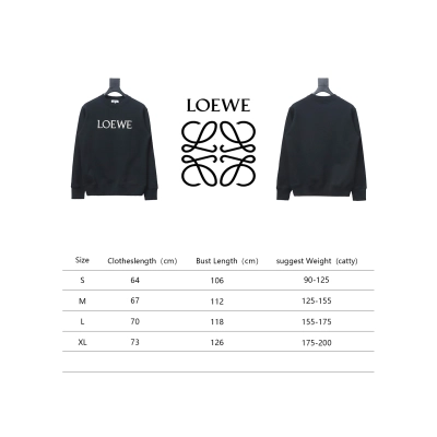 Loewe Woven Lettering Embroidery Crewneck Hoodie 02