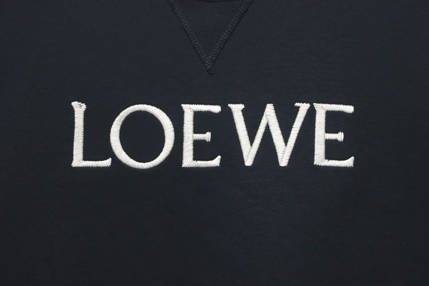 Loewe Woven Lettering Embroidery Crewneck Hoodie